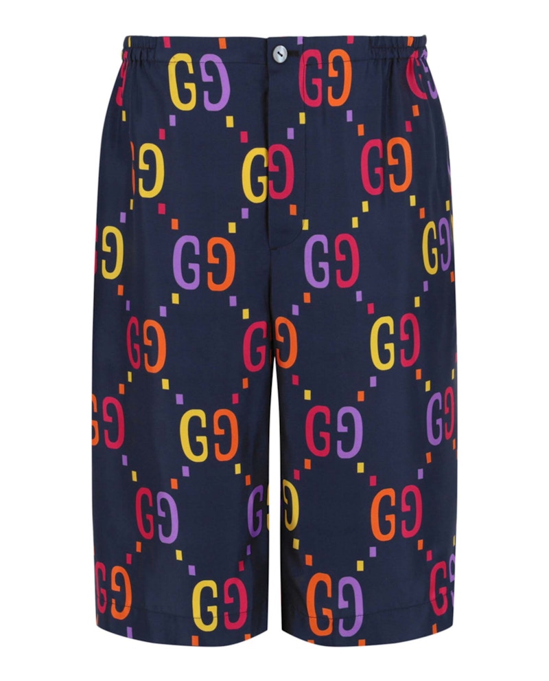 Gucci GG Printed Silk Shorts Multi