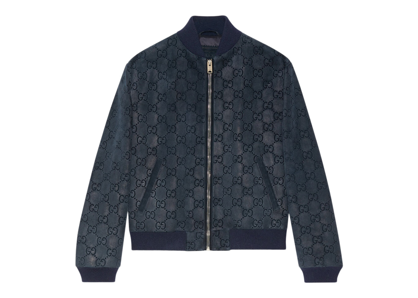 Leather bomber jacket in light brown | GUCCI® Canada