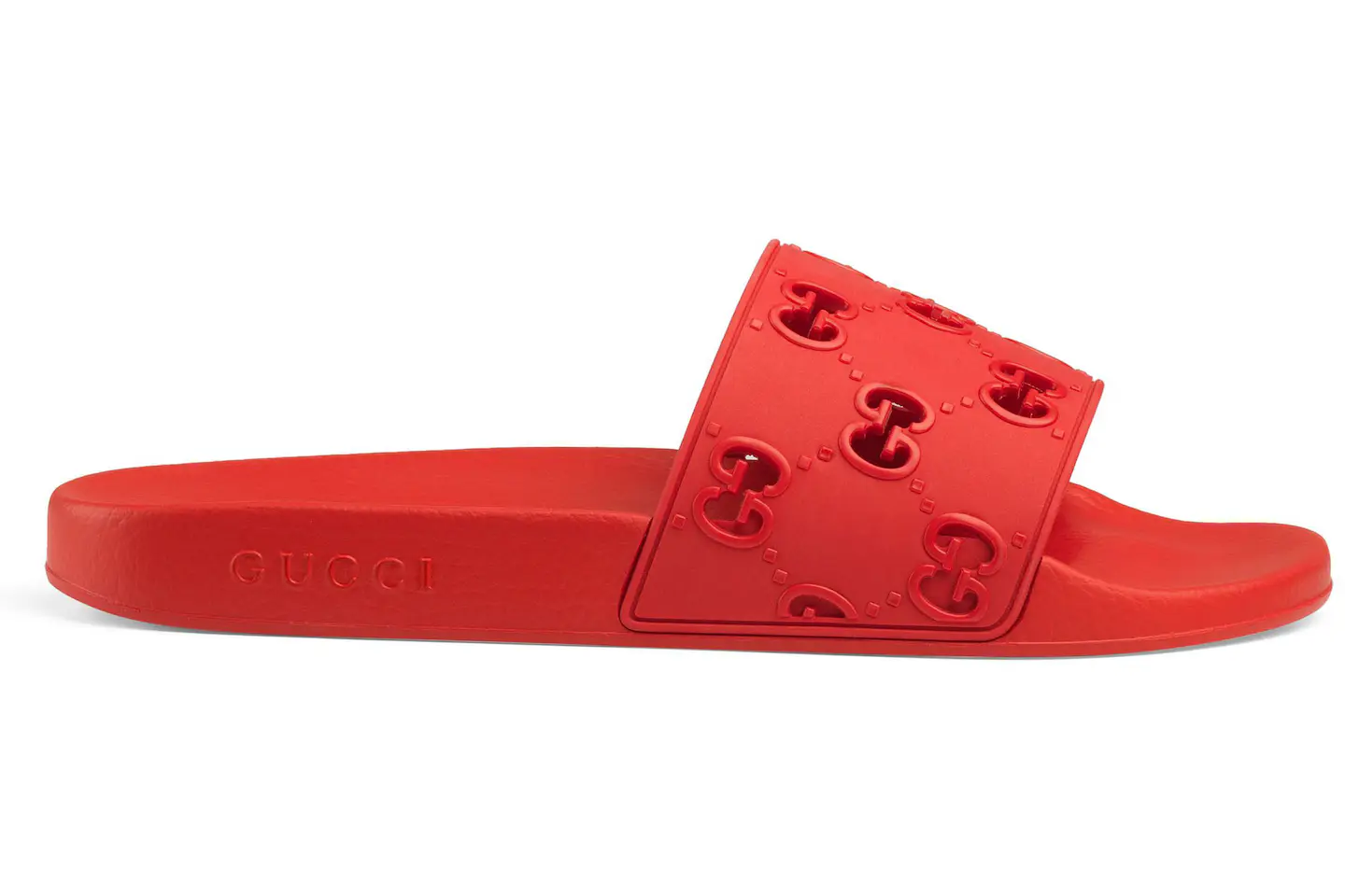 Gucci GG Slide Rubber Red Men's - 575957 JDR00 6448 - US