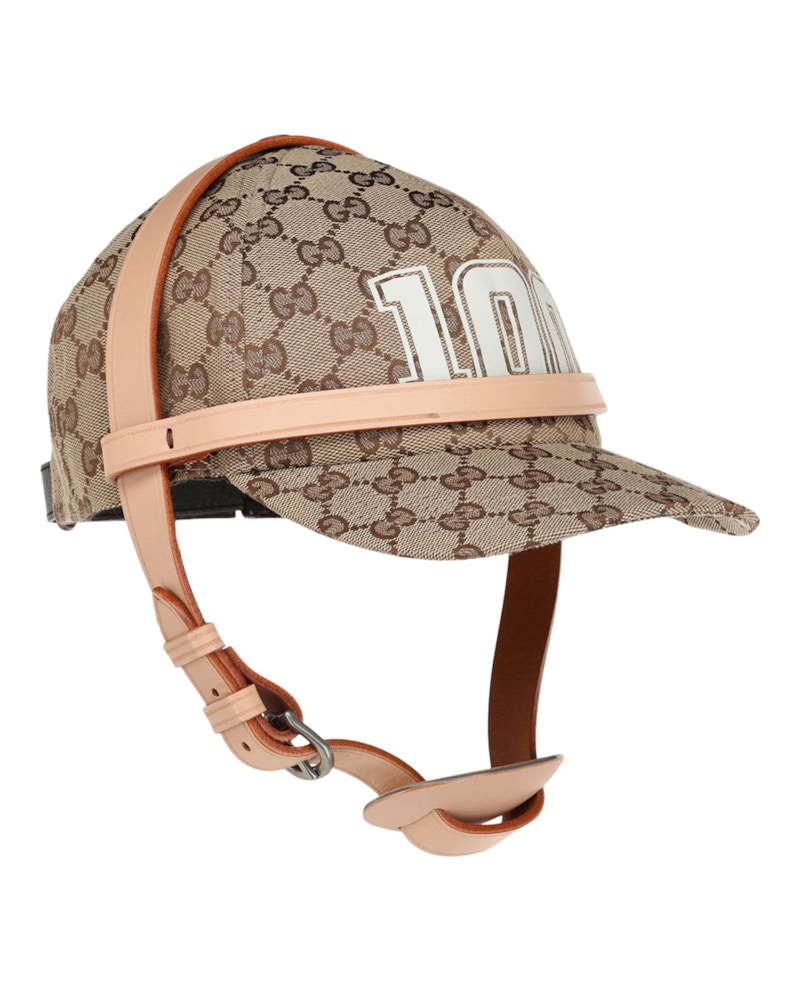 Gucci GG Strap Detailed Baseballcap Braun