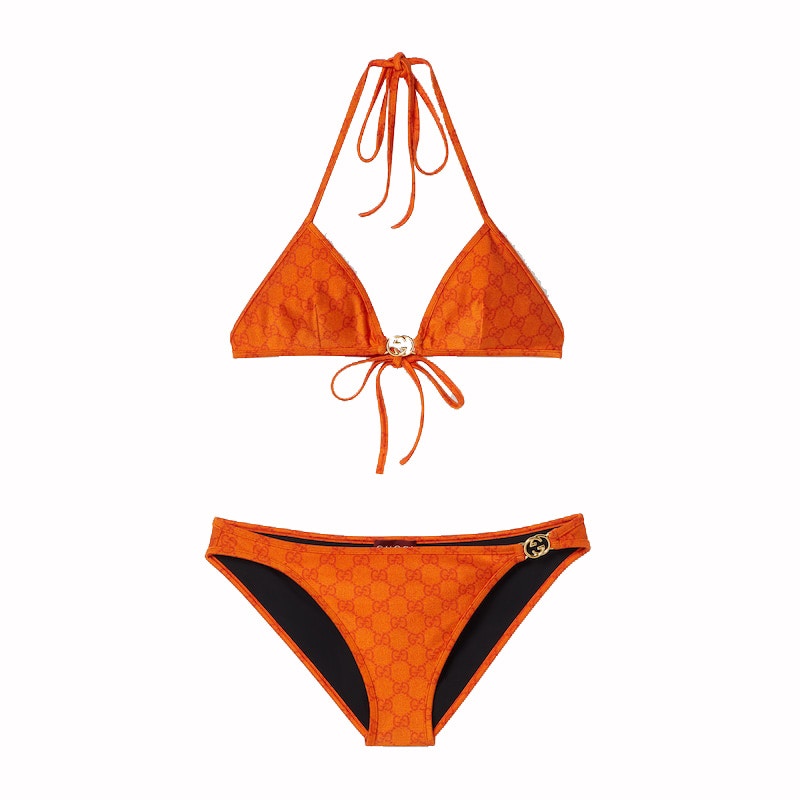 ビキニ GUCCI GG Stretch Jersey bikinis Gucci GG Stretch Jersey Bikini Orange - US