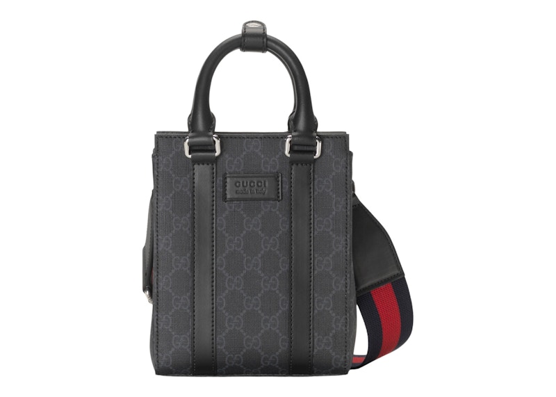 Gucci GG Supreme Canvas Tote Bag Black in Canvas with Silver-tone - CN