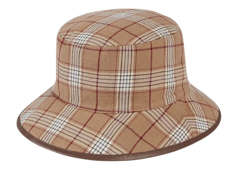 Gucci Gg Supreme Reversible Bucket Hat Bucket Hat Beige Brown