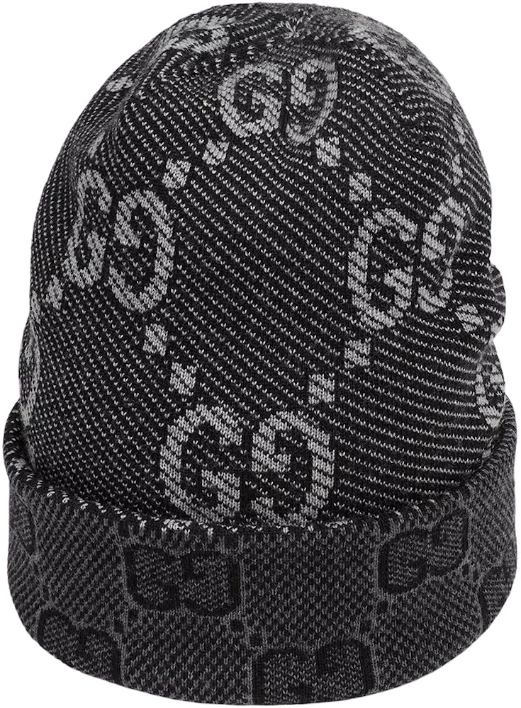 Gucci GG Wool Hat Black/Dark Grey in Wool - US
