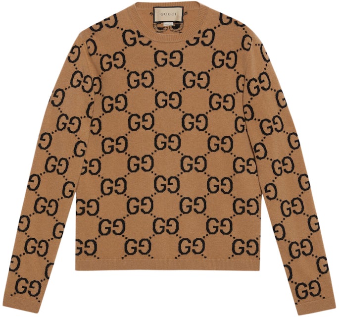GUCCI Logo-Jacquard Cotton Sweater for Men