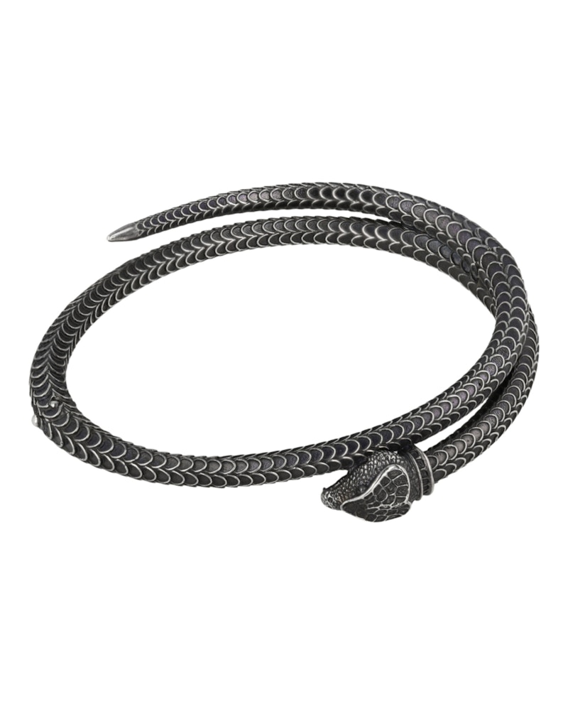 銀ベイ Gucci Garden Snake Aged Sterling Silver Bracelet Silver in Metal - US