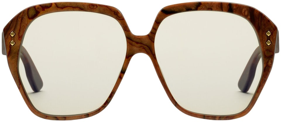 OFF-WHITE Mari Rectangular Frame Sunglasses Grey Marble/Black  (OMRI010R21PLA0010510)