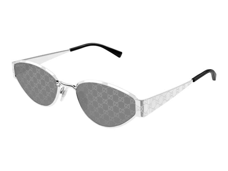 Gucci Geometrical Sunglasses Silver Smoke (GG1853S-002) in