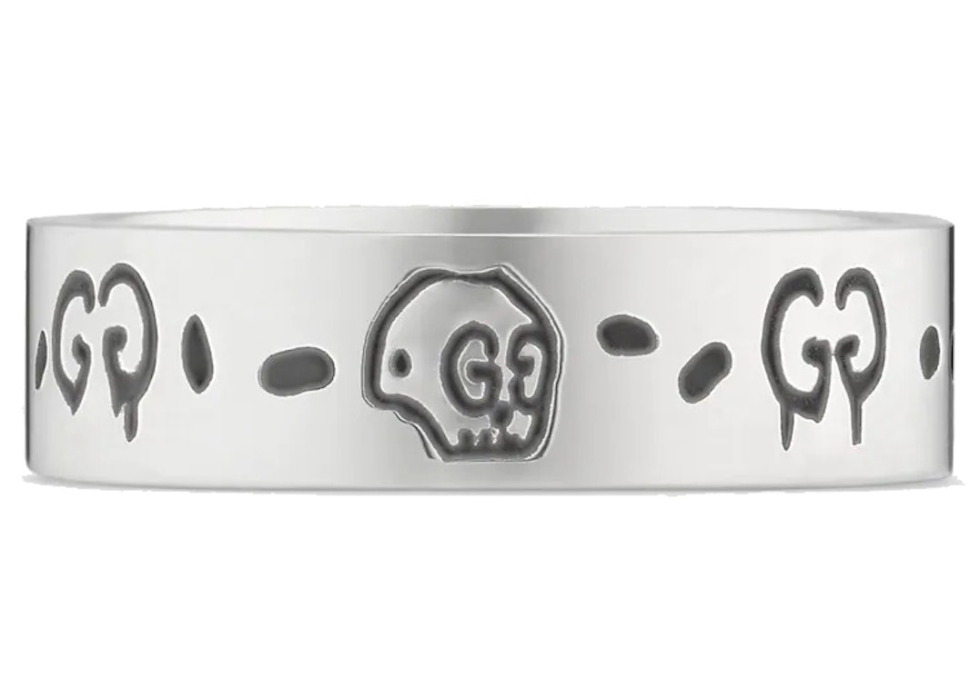 Pre-owned Gucci Ghost Ring Small Silver