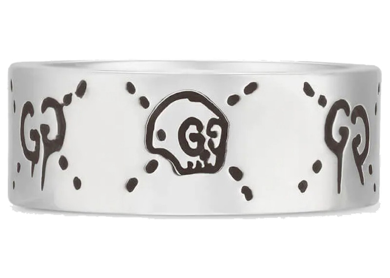 Gucci ghost on sale ring silver