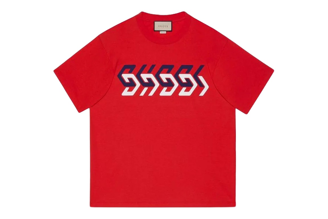 Pre-owned Gucci Graphic Logo-print T-shirt Red