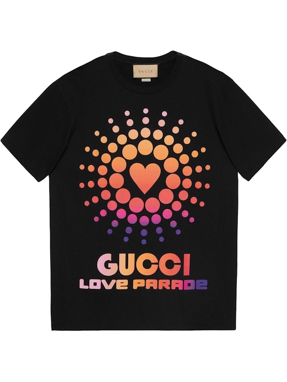 Pre-owned Gucci Graphic-print T-shirt Black/multi