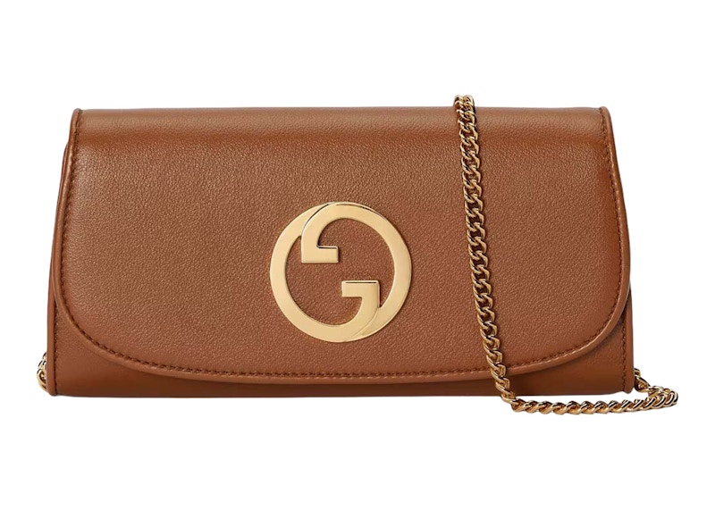 Gucci Blondie Continental Chain Wallet Brown