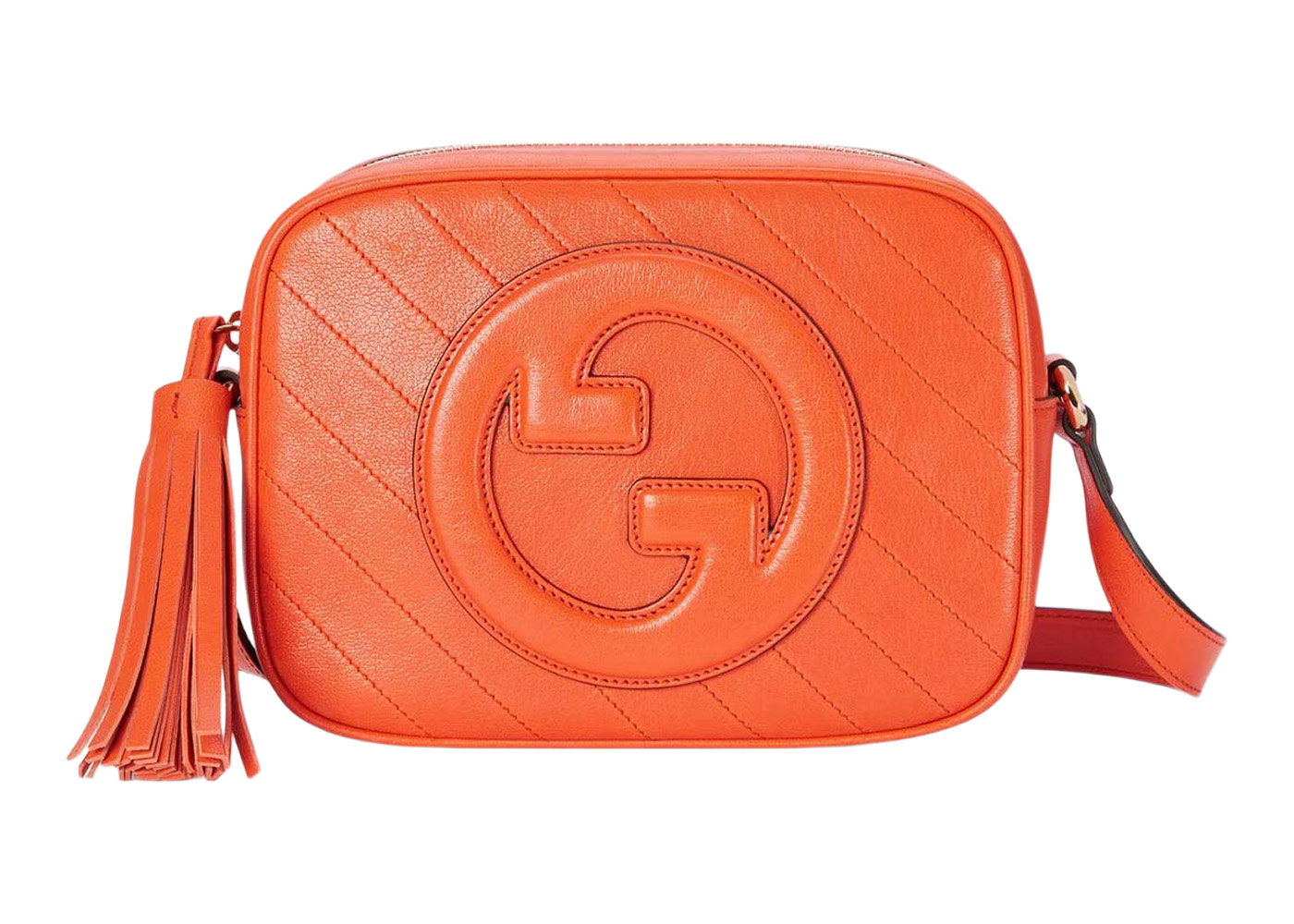 Gucci Blondie Small Shoulder Bag Orange in Leather with Gold tone JP