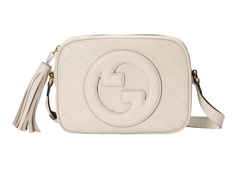 Gucci Blondie Small Shoulder Bag White in Leather with Gold tone US