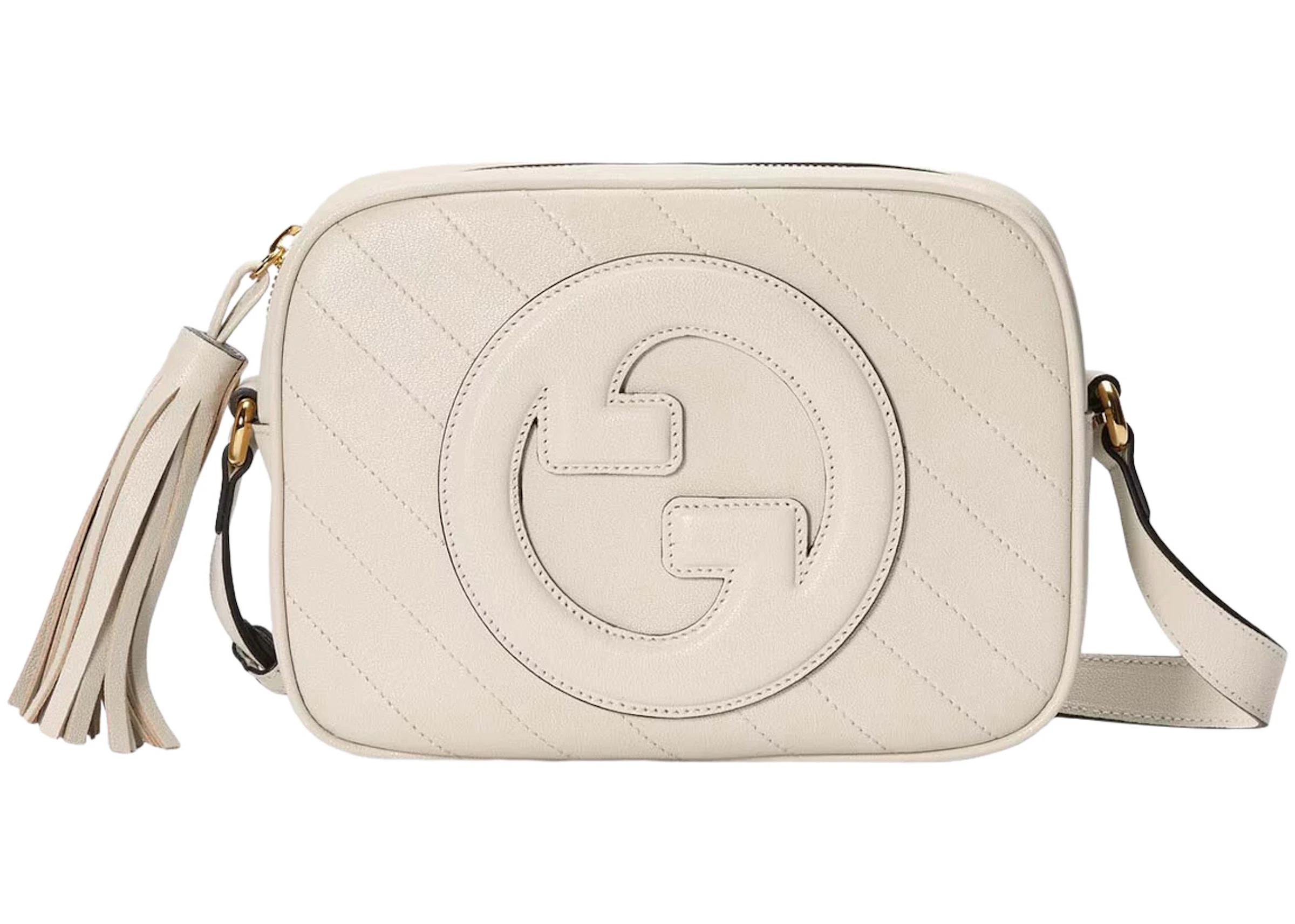 Gucci Blondie Small Shoulder Bag White in Leather with Gold-tone - US