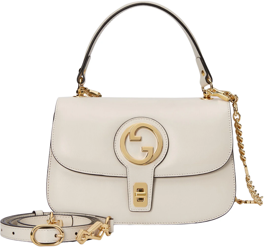 Gucci Gucci Blondie Top-Handle Bag White in Leather with Gold-tone - GB