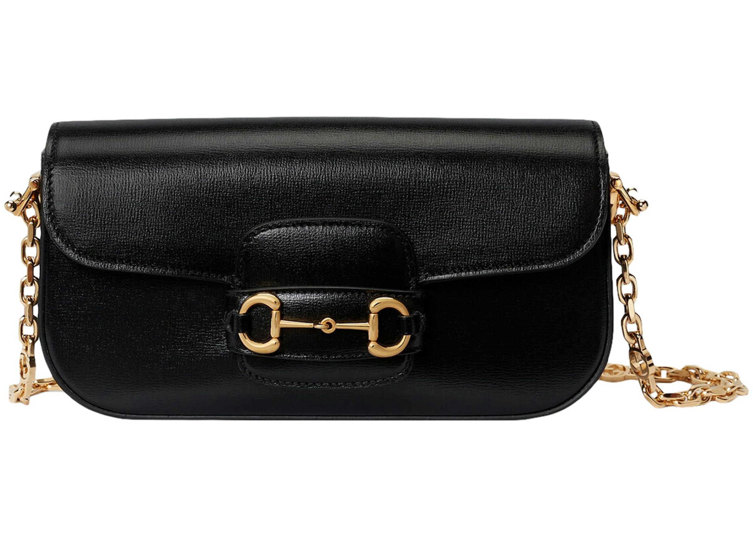 Gucci Gucci Horsebit 1955 Small Shoulder Bag Black in Leather with  Gold-tone - US