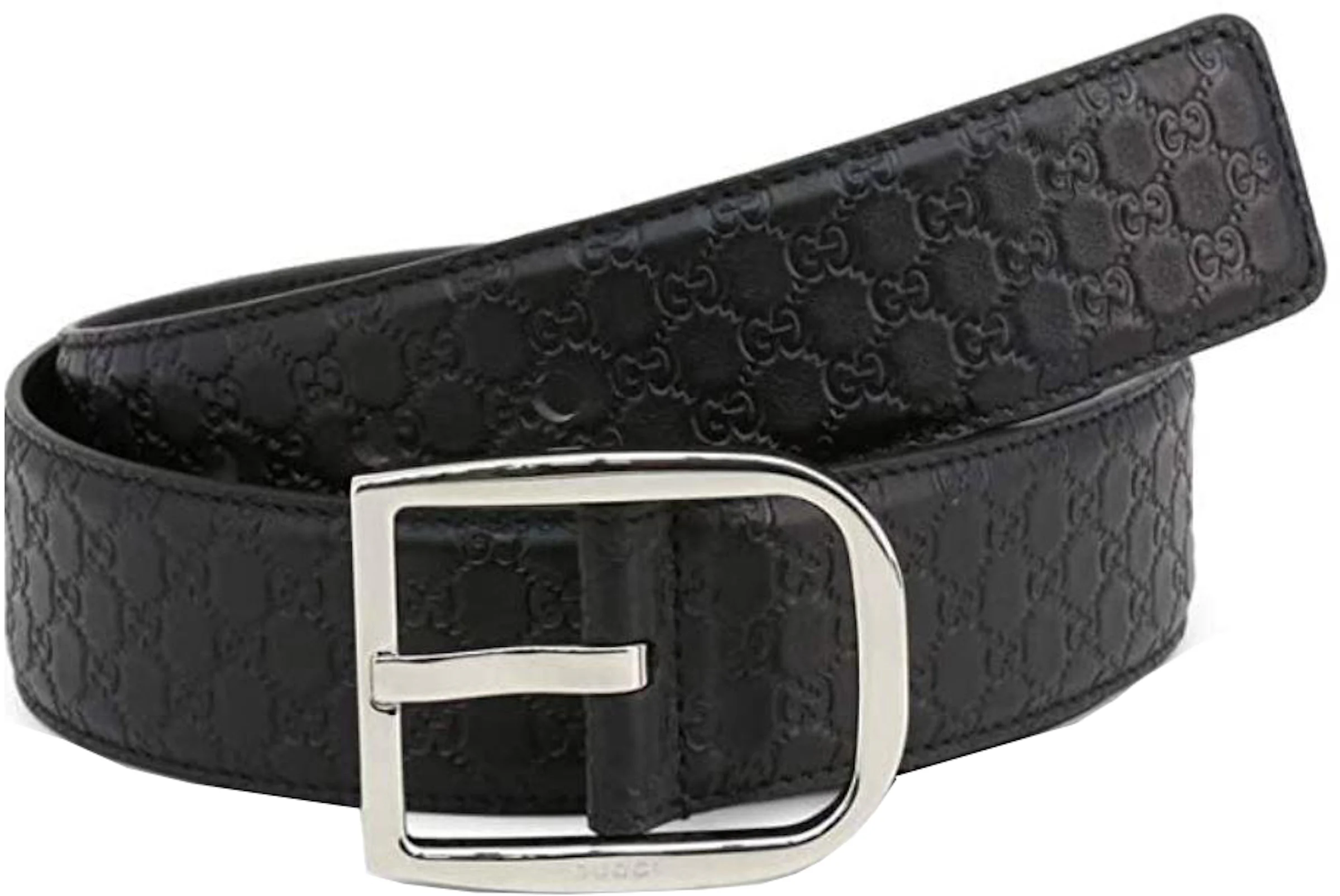 Leather belt Gucci Black size 70 cm in Leather - 41007241