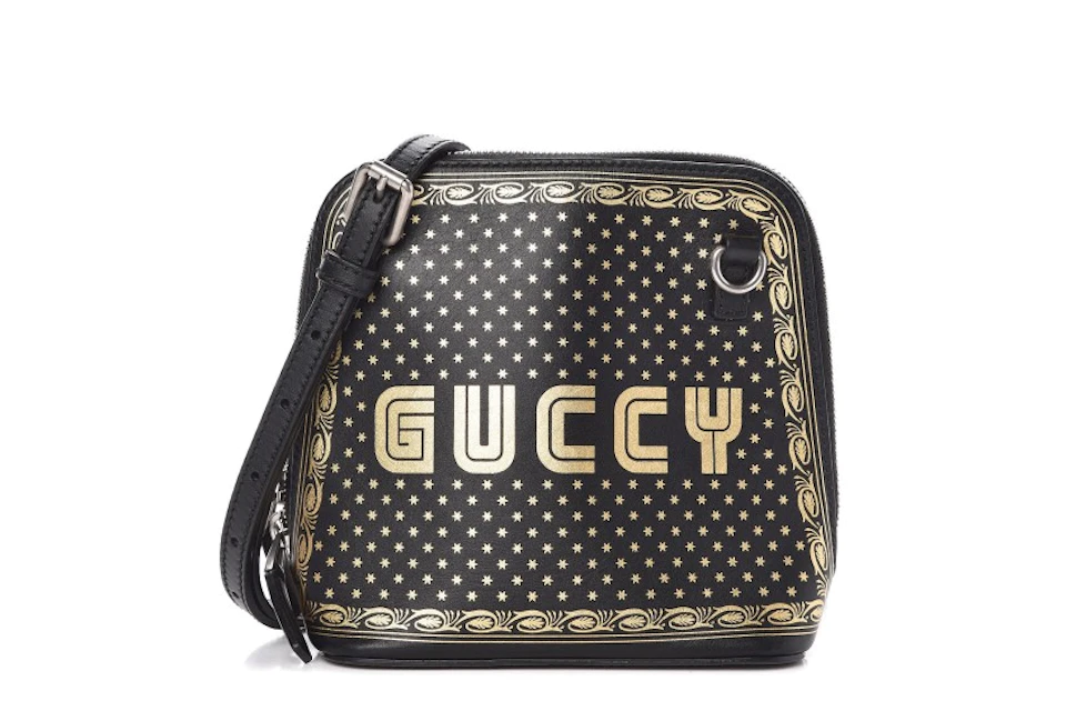 Gucci Guccy Top Zip Shoulder Bag Mini Black/Gold