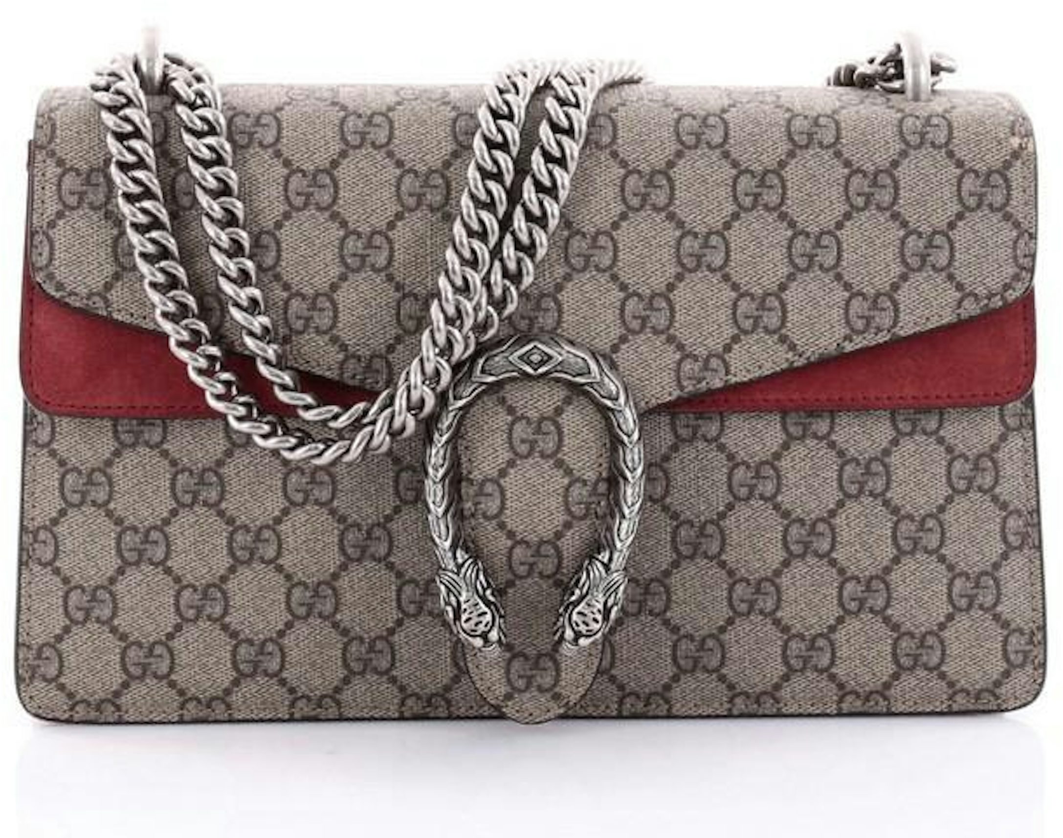 GUCCI Dionysus mini printed coated-canvas and suede shoulder bag