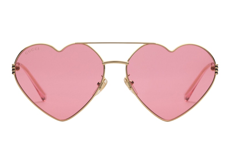 Gucci red store heart sunglasses