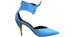 Gucci Salón de Tacón Alto Charol con Puño al Tobillo Azul (de mujer)