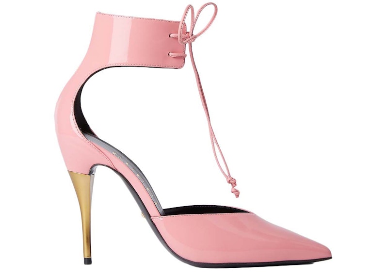 Gucci High Heel Pump Patent Leather with Ankle Cuff Pink Women s 717159 AAA59 5848 721045 AAA59 5848 US