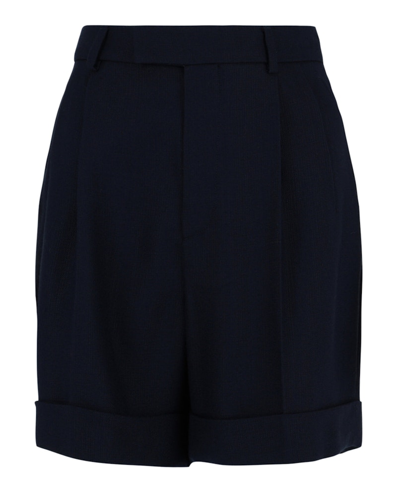 Gucci High Rise Cuffed Shorts Blue