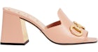 Gucci Horsbit 75mm Heeled Sandal Pink Leather