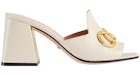 Gucci Horsbit 75mm Heeled Sandal White Leather