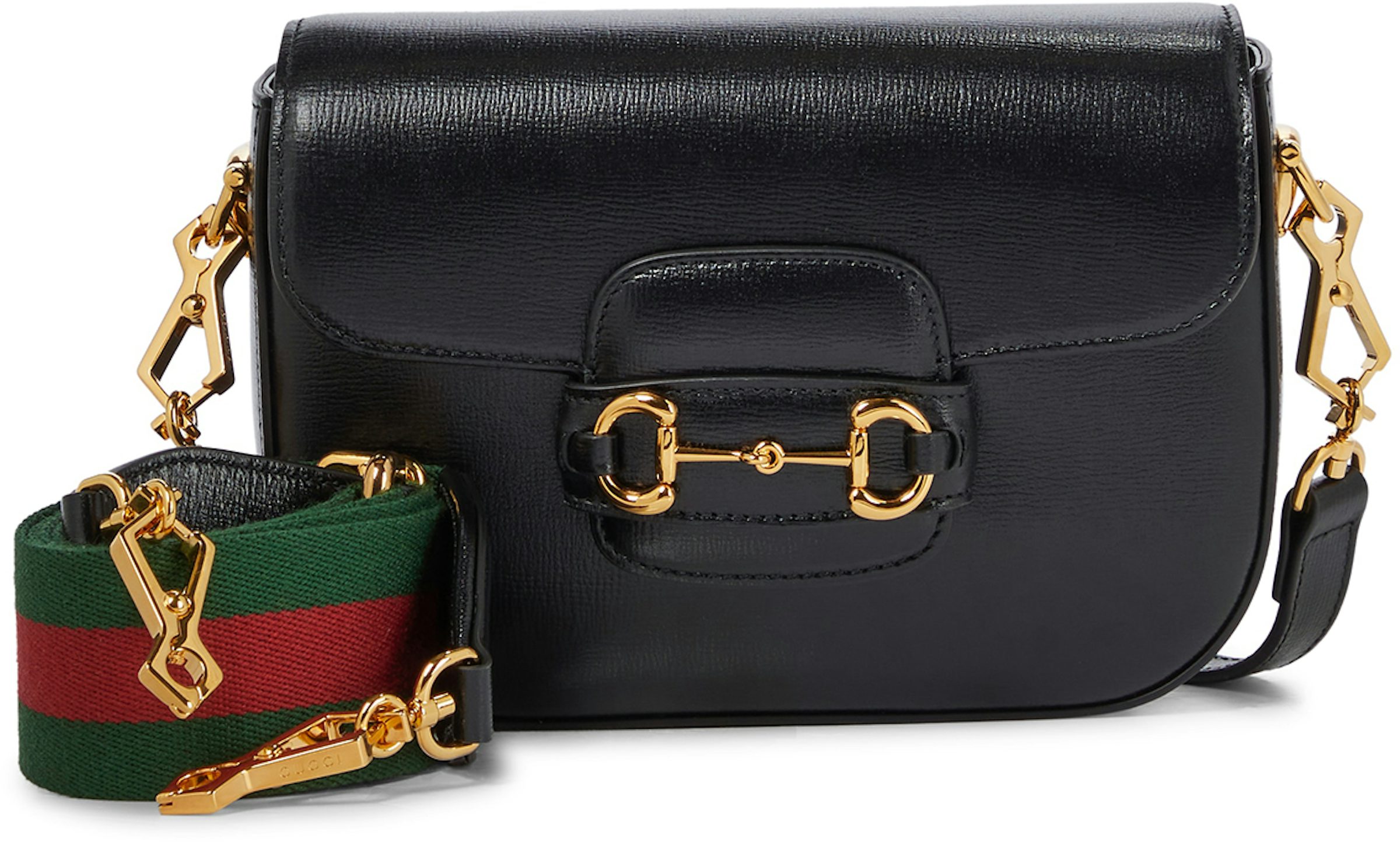 Gucci Gucci Horsebit 1955 Small Shoulder Bag Black in Leather with  Gold-tone - US