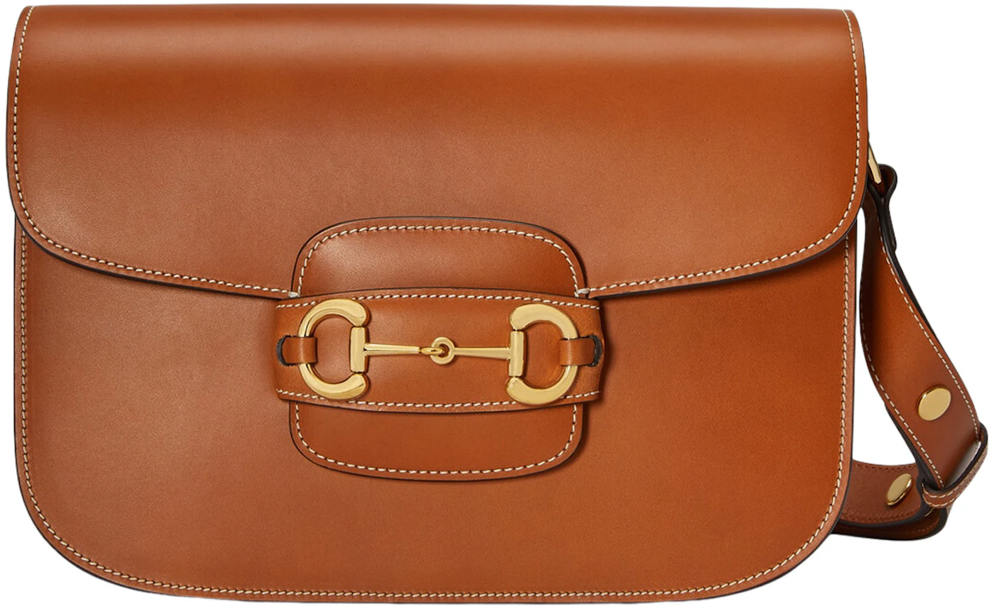 Gucci Horsebit 1955 Shoulder Bag Tan/Brown in Leather with Gold-tone - US