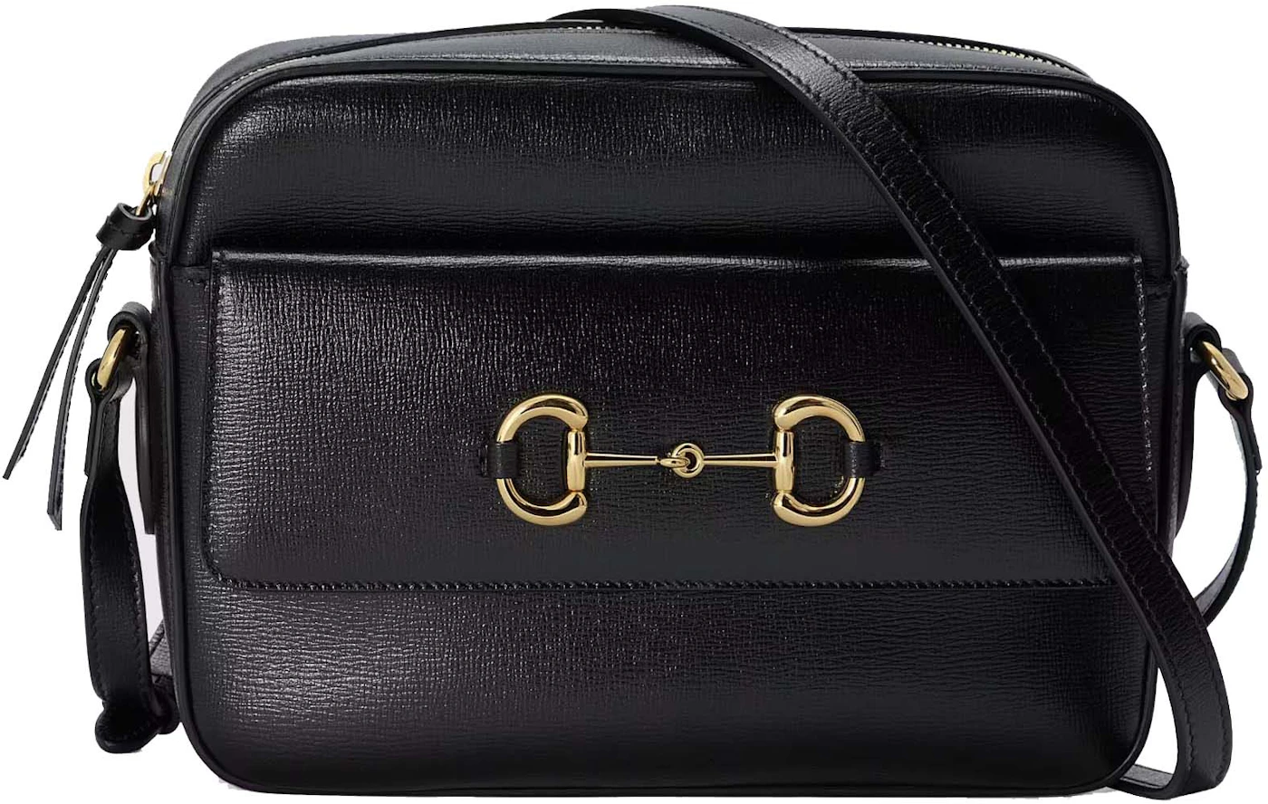 Gucci Horsebit 1955 Shoulder Bag Mini Black in Leather with Gold