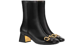 Gucci Horsebit 55mm Ankle Boot Black Leather