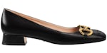 Gucci Horsebit Ballet Flat Cuero Negro