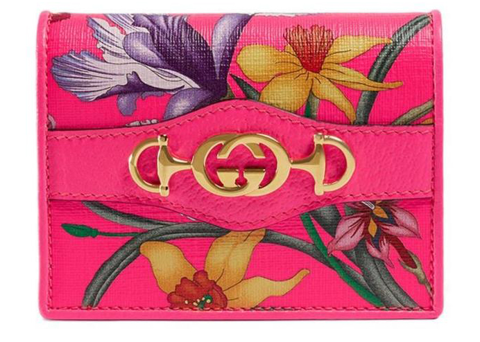 gucci floral card holder