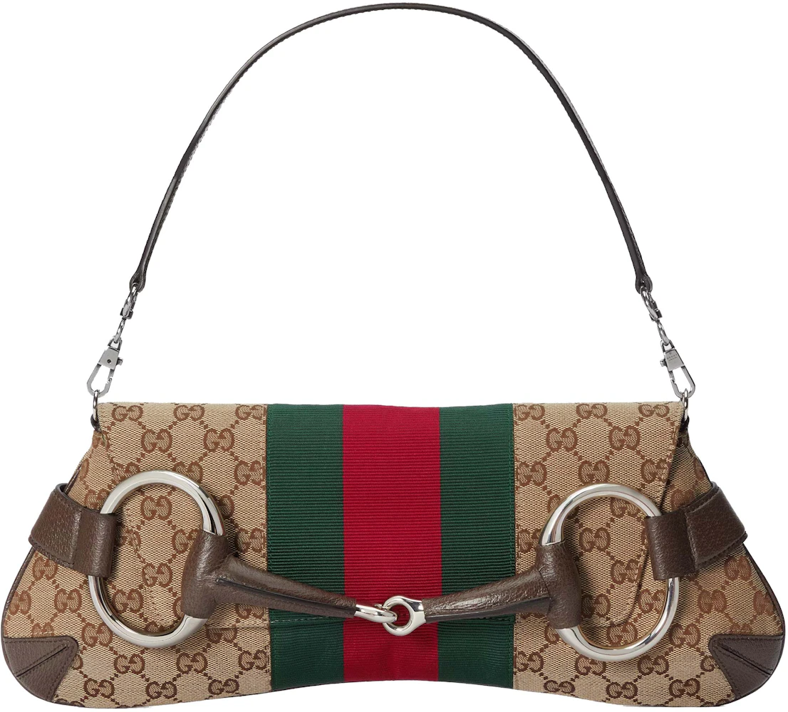 Gucci Horsebit Chain small shoulder bag in green leather