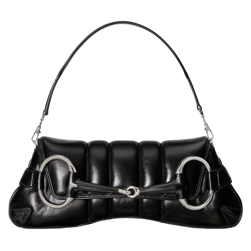 Black gucci horseshoe discount bag