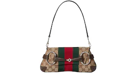 Gucci Horsebit Chain Small Shoulder Bag Beige/Ebony