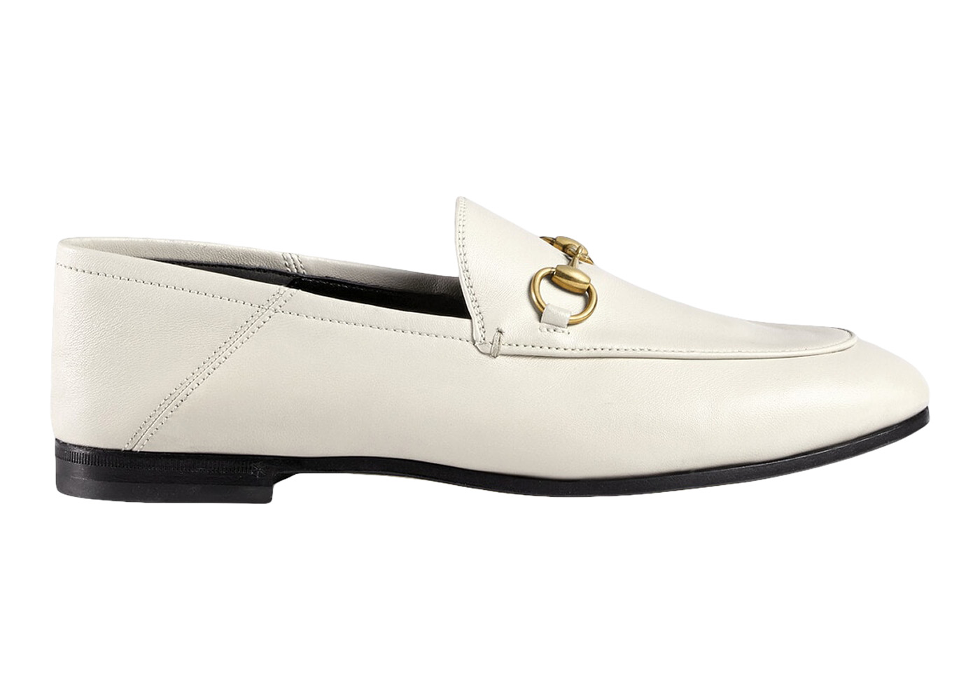Gucci logo-plaque leather loafers - White