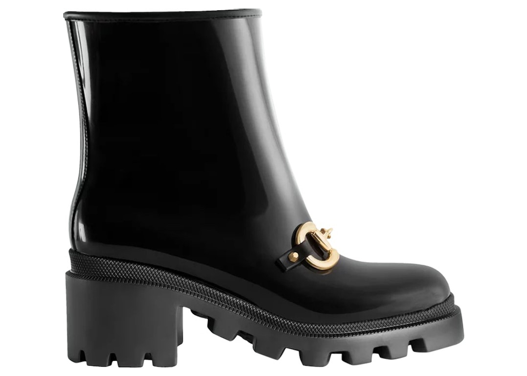 Pre-owned Gucci Horsebit Rain Boots Black (women's)
