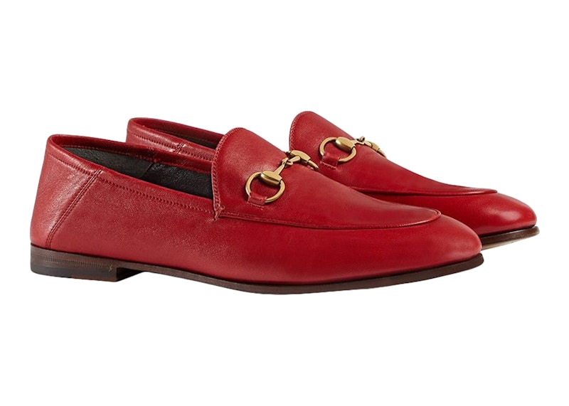 Gucci loafers hot sale women red