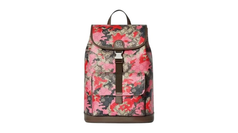 Gucci Icon Camouflage Backpack Brown/Red