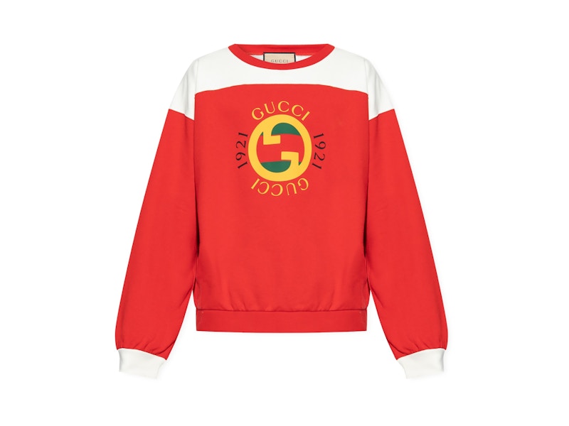 Gucci Interlock 1921 Logo Crewneck Red メンズ - JP