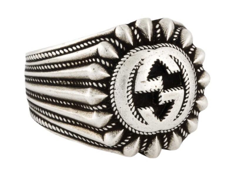 Gucci Interlock GG Radius Ring Silver
