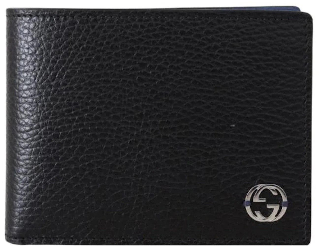 Gucci Double GG Logo Imprimé Monogram Wallet Shiny Bi-fold Black Leath –  High End Hobbies