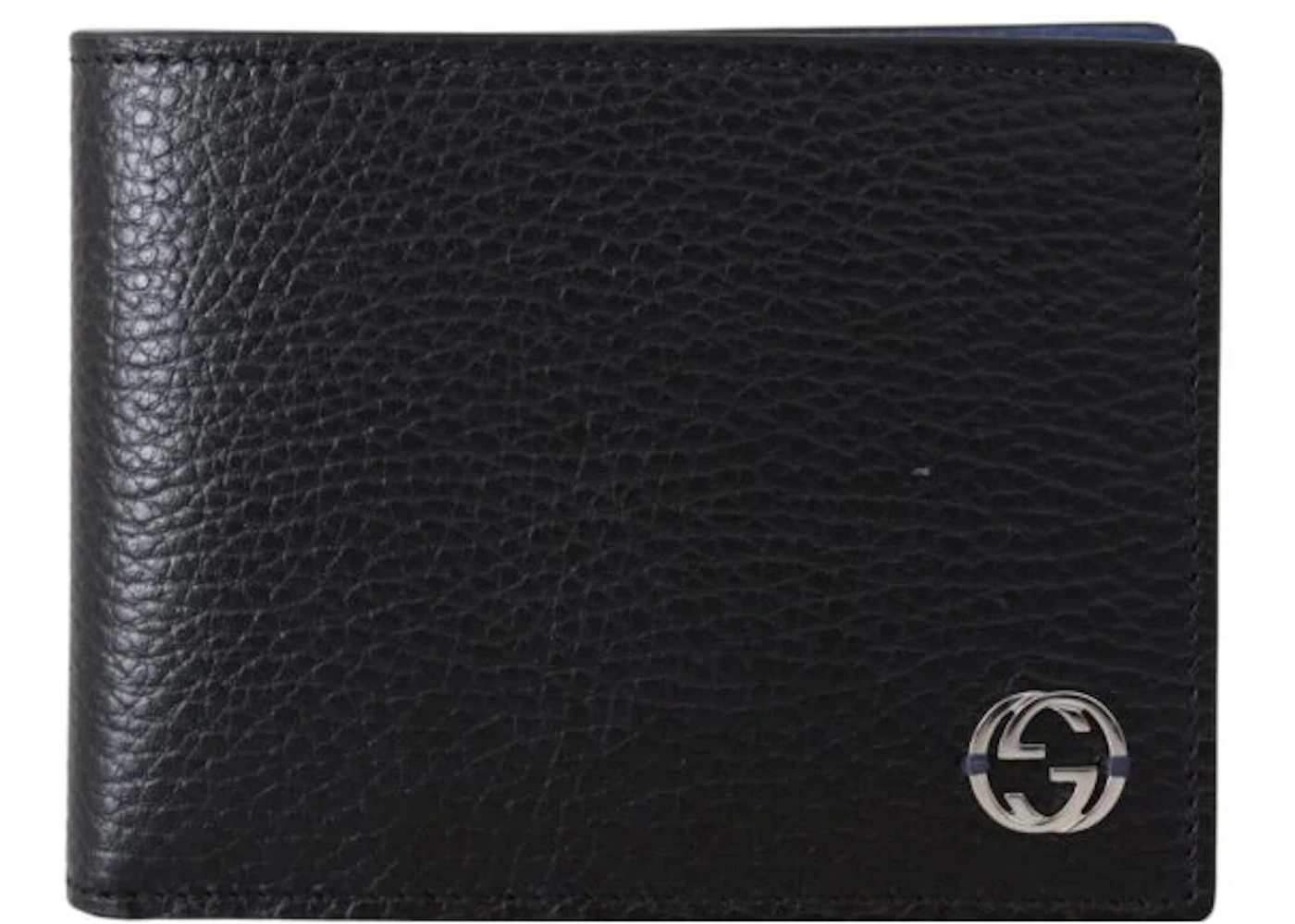 Gucci Interlocked GG Bifold Wallet Black/Blue in Leather - US
