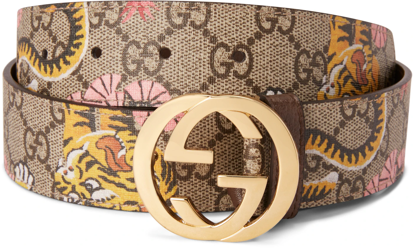 GUCCI Coated Canvas Gucci x Disney Gold Buckle Shoulder Bag Brown