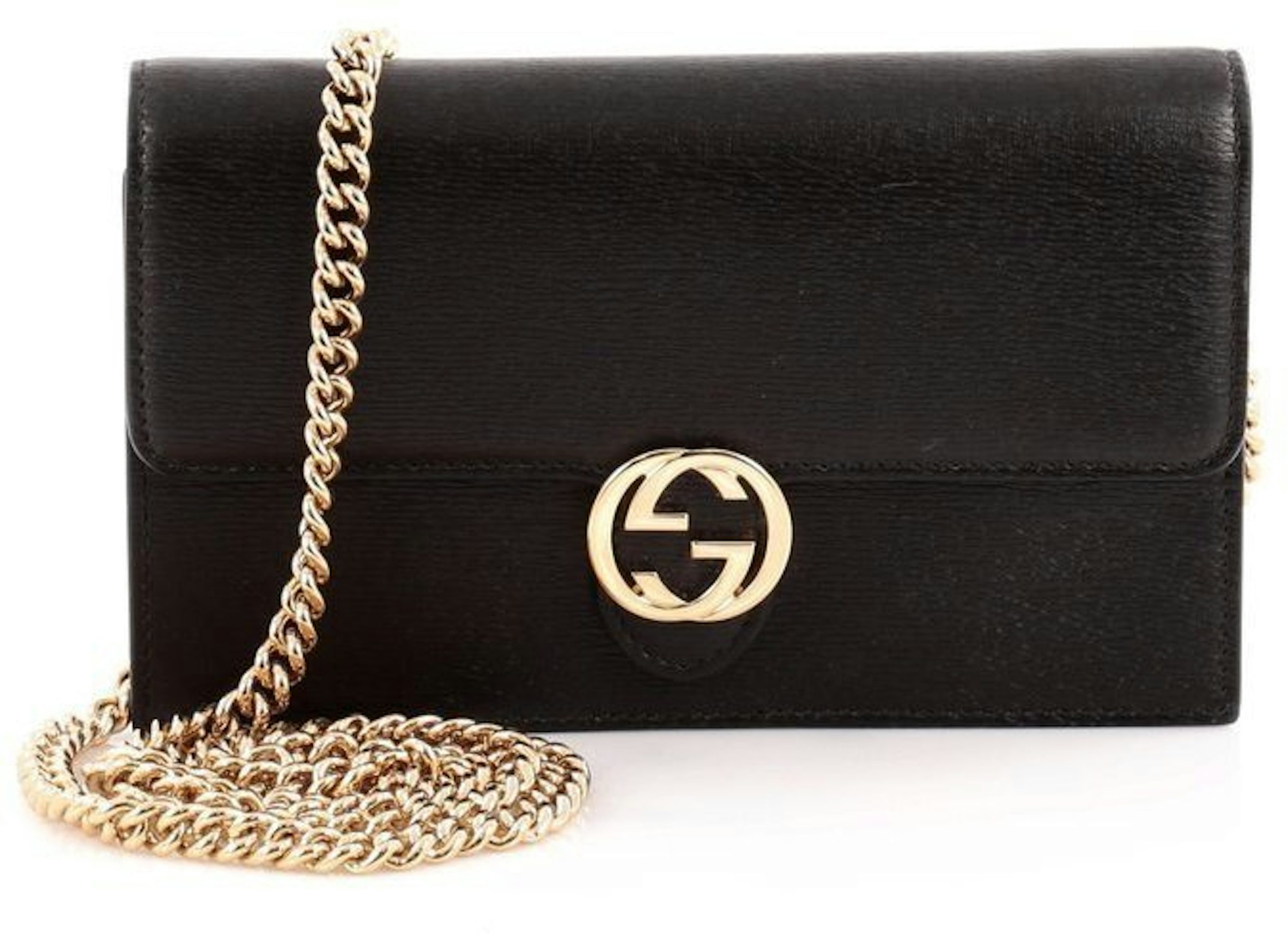 Authentic Gucci Interlocking G Bag Chain Wallet Crossbody + BOX